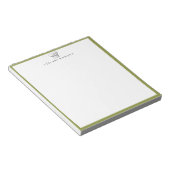 Chef Hoed Logo Peper Groen Frame Notitieblok (Schuin)