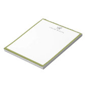Chef Hoed Logo Peper Groen Frame Notitieblok (Linkerzijde)