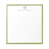 Chef Hoed Logo Peper Groene Frame Notitieblok (Voorkant)