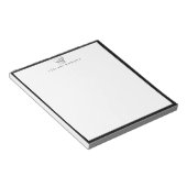 Chef Hoed Logo Zwarte Frame Notitieblok (Schuin)