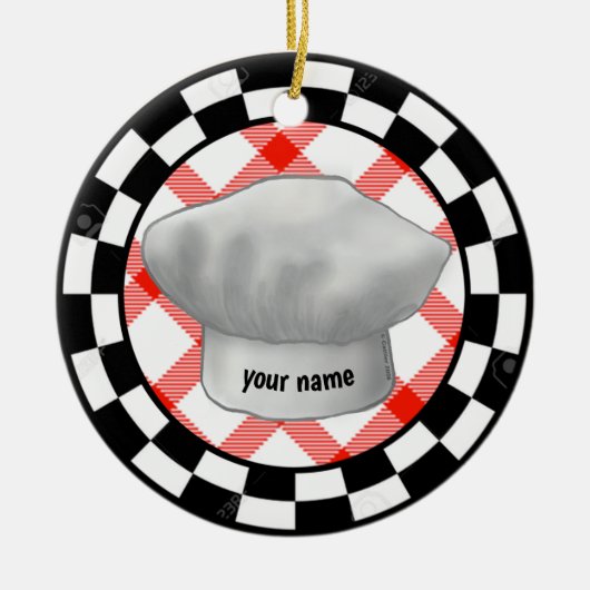 Chef hoed ornament (Voorkant)