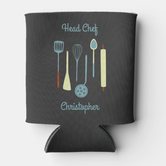 Chef hoofd Gepersonaliseerd Blikjeskoeler (Voorkant)