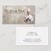 Chef houden van geplateerd voedsel visitekaartje (Voorkant / Achterkant)