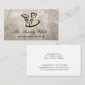 Chef houdt presenteerblad vast visitekaartje (Voorkant / Achterkant)