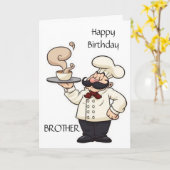 CHEF HUMOR *BROTHER* OP UW BIRTHDAAGSE KAART (Gele Bloem)