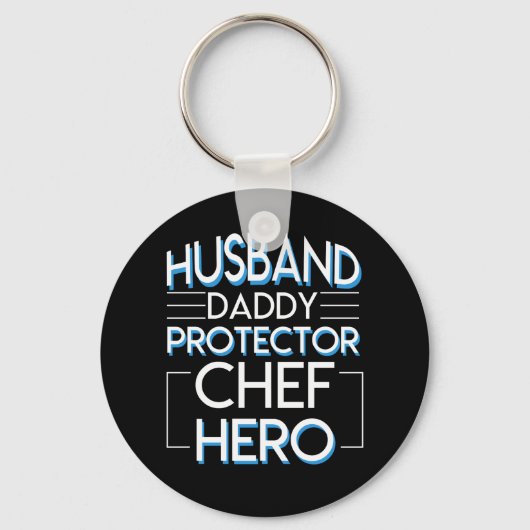 Chef Husband papa beschermer haar Sleutelhanger (Voorkant)
