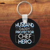 Chef Husband papa beschermer haar Sleutelhanger (Voorkant)