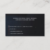 Chef I Catering Modern Zwart Roze Professioneel Visitekaartje (Achterkant)