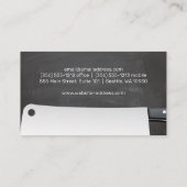 Chef Icon Cleaver Knife | schoolbordachtergrond Visitekaartje (Achterkant)