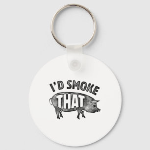 Chef ID Smoke That Pig Pork BBQ Barbecue Mannen Vr Sleutelhanger