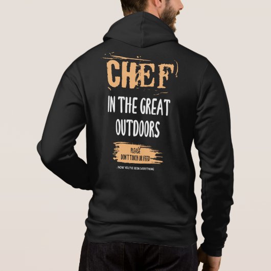 Chef in de grote buitenlucht. Cook Gift Idea. Hoodie (Achterkant)