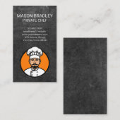 Chef in kleding Logo Visitekaartje (Voorkant / Achterkant)