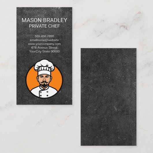 Chef in kleding Logo Visitekaartje (Voorkant / Achterkant)