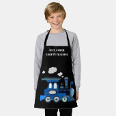 Chef in Opleiding Blauw en Zwart Schort (Gedragen)
