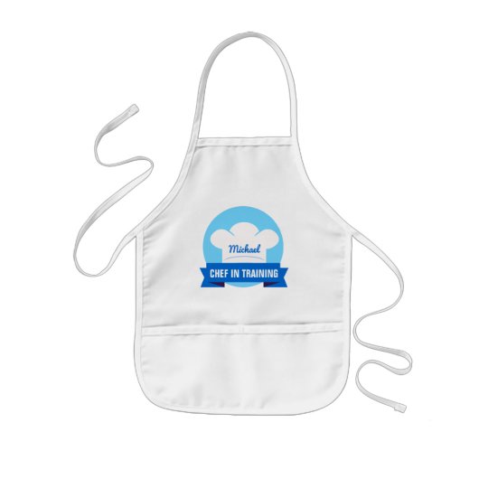 Chef in opleiding Blue Apron Kinder Schort (Voorkant)