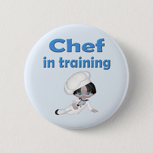Chef in opleiding ronde button 5,7 cm (Voorkant)