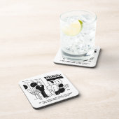 Chef in Restaurant niet op Cartoon Bier Onderzetter (Rechterzijde)