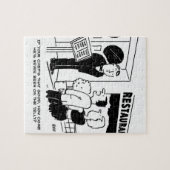 Chef in Restaurant niet op Cartoon Legpuzzel (Horizontaal)