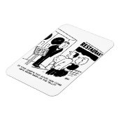 Chef in Restaurant niet op Cartoon Magneet (Linkerzijde)