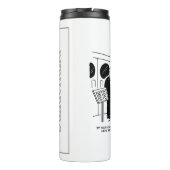 Chef in Restaurant niet op Cartoon Thermosbeker (Achterkant)