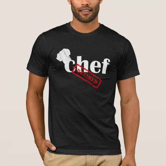 Chef In ruste Mannen Zwart T-shirt (Voorkant)