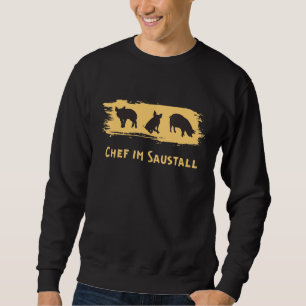 Chef in Saustall Bauer Pig Stable Country Life Far Trui