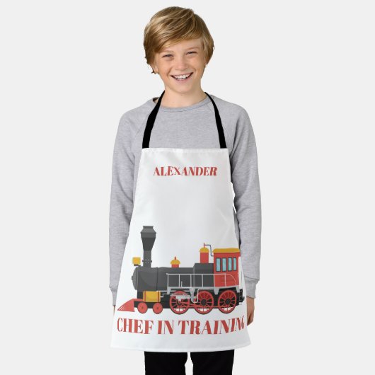 Chef in training Personaliseer Kinderen Apron Schort (Gedragen)