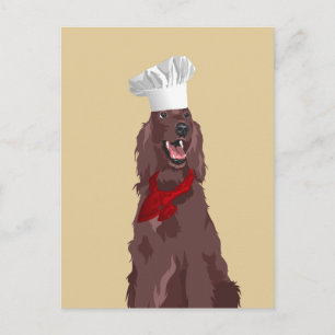 Chef Irish Red Setter Dog voor Hondenliefhebbers Briefkaart