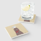 Chef Irish Red Setter Dog voor Hondenliefhebbers Stenen Onderzetter (Zijkant)