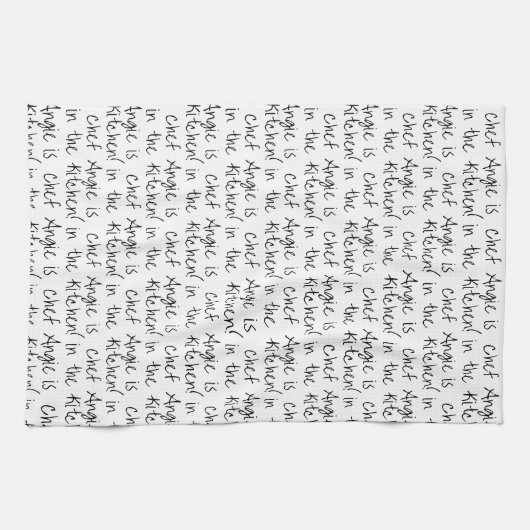 Chef is in de keukenhanddoek (Horizontaal)