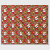 Chef Italiano Pizza, Rood-Gift Wrap Cadeaupapier (Vlak)