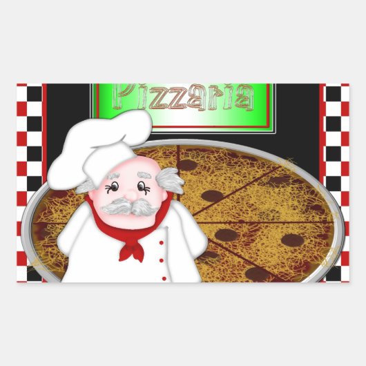 Chef Italiano Rechthoekige Sticker (Voorkant)