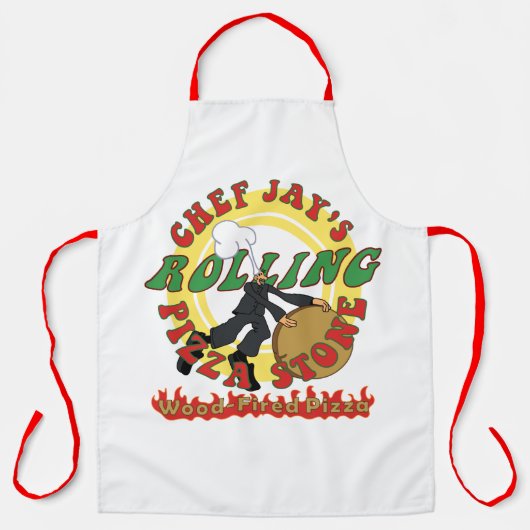 Chef Jay's Rolling Pizza Stone Apron Schort (Voorkant)