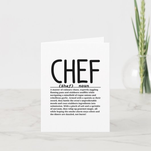 Chef Kaart (Voorkant)