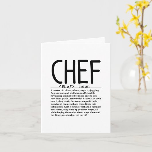 Chef Kaart (Gele Bloem)