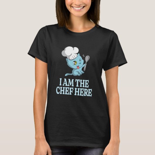 Chef Kat Funny Cook Cat Lover Cooking T-shirt (Voorkant)