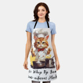 Chef-Kat Laten we een paar magere maaltijden opzwe Schort (Gedragen)