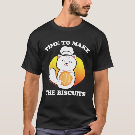 Chef Kat Tijd om Biscuit te Maken 7 T-shirt (Voorkant)