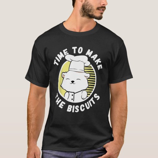 Chef Kat Tijd om Biscuits te Maken 6 T-shirt (Voorkant)