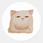 Chef-Katze -  Ronde Sticker (Voorkant)