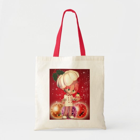 Chef-kersttas met Baubles, Chef, Chef Cook, Tote Bag (Voorkant)