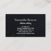 Chef Keuken Catering Fork & Knife Krans op Hout Visitekaartje (Achterkant)