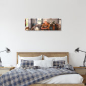 Chef - Keuken - Kersen schoonmaken Canvas Afdruk (Insitu (Slaapkamer))
