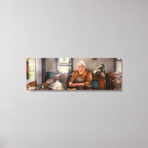 Chef - Keuken - Kersen schoonmaken Canvas Afdruk