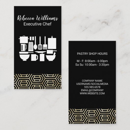 chef | keukengerei visitekaartje (Voorkant / Achterkant)