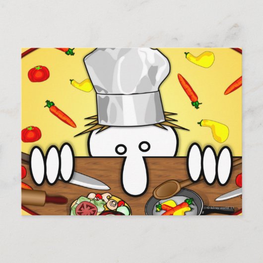 Chef Kilroy Briefkaart (Voorkant)