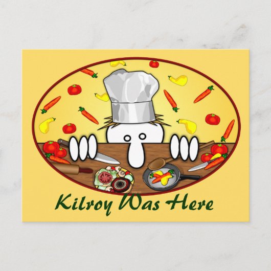Chef Kilroy Briefkaart 2 (Voorkant)