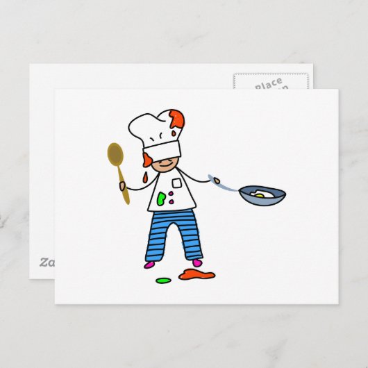 Chef-Kind Briefkaart (Voorkant / Achterkant)