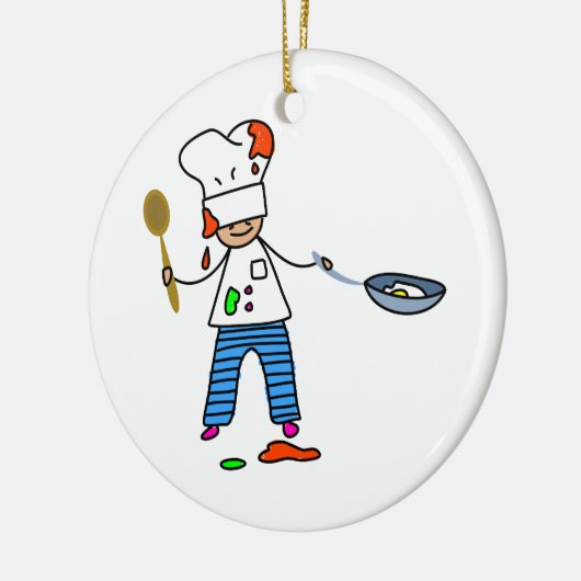 Chef-Kind Keramisch Ornament (Links)