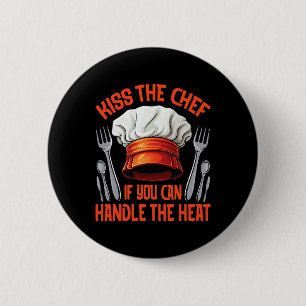 Chef Kiss Kookenthousiastelings Grill Roken  Ronde Button 5,7 Cm